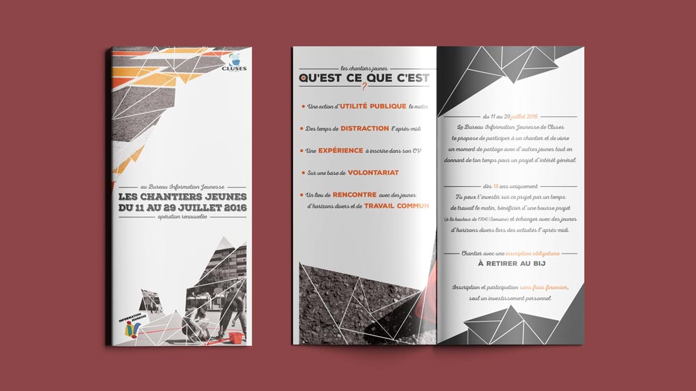 Célia RATTO | Graphiste Freelance à Annecy | Ville de Cluses, graphisme print et communication. Événementiel, prévention et information municipale.
