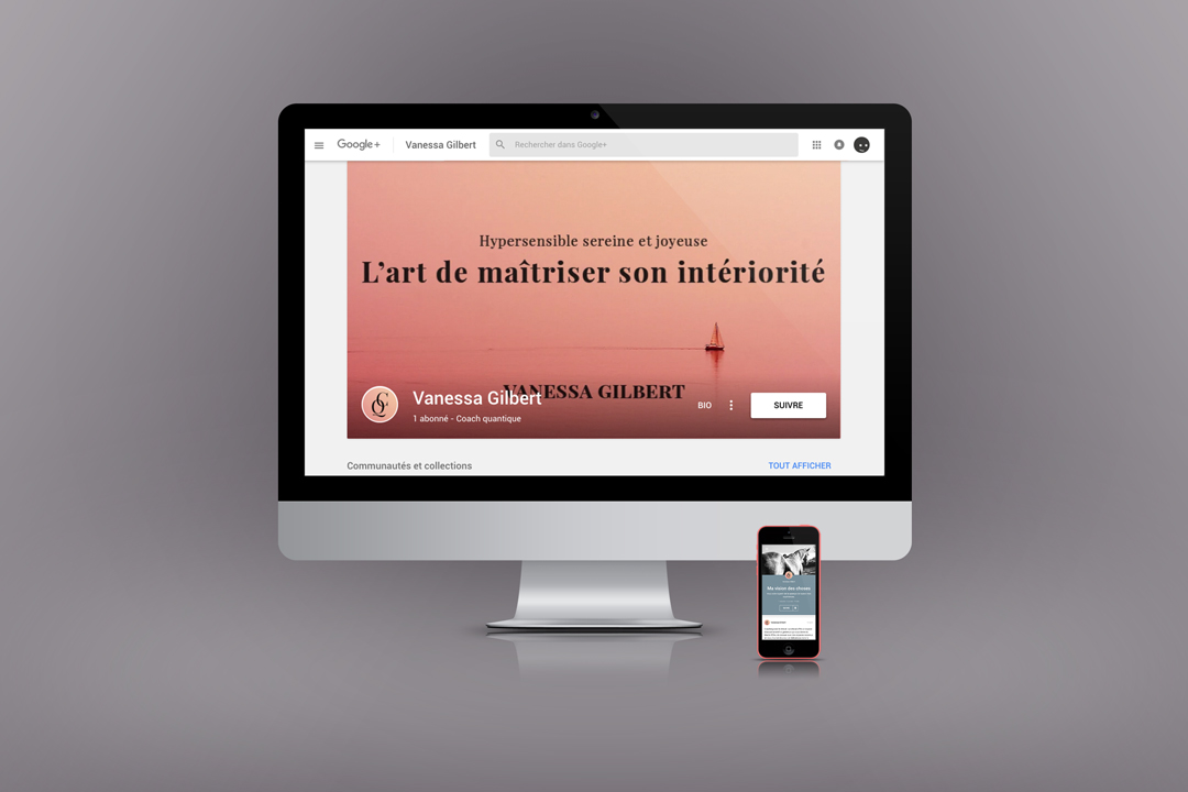 Célia RATTO | Graphiste Freelance à Annecy, Vanessa Gilbert, coach quantique. Mise en place des réseaux sociaux - community management - Mise en place des réseaux sociaux