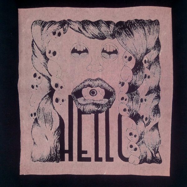 La boutique : Célia RATTO, graphiste multimédia à Annecy. Créations et Sérigraphie textile artisanale - Tote Bag Hello rose