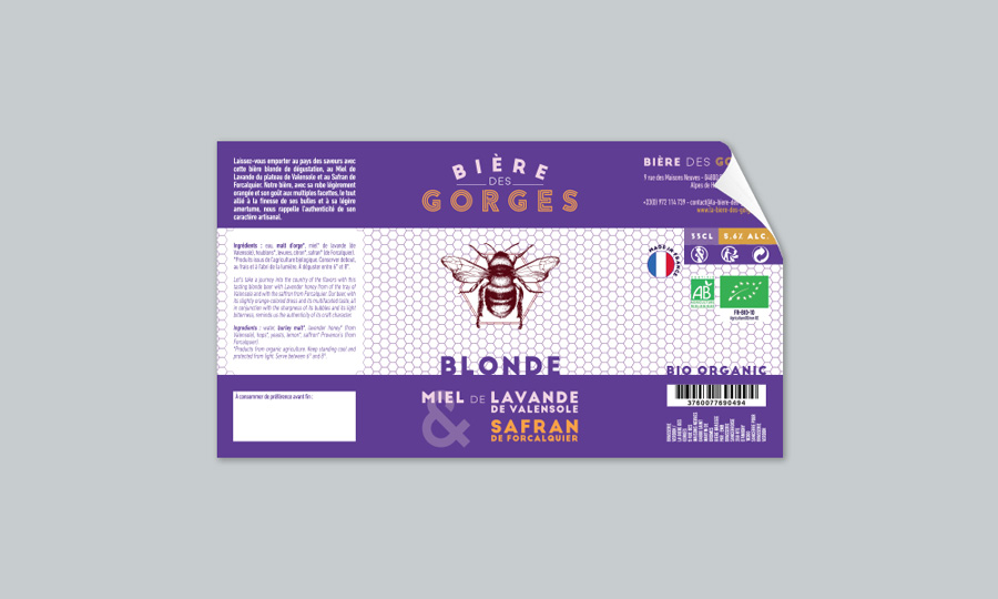 Célia RATTO, Graphiste freelance à Annecy : Bière des Gorges - création de supports print