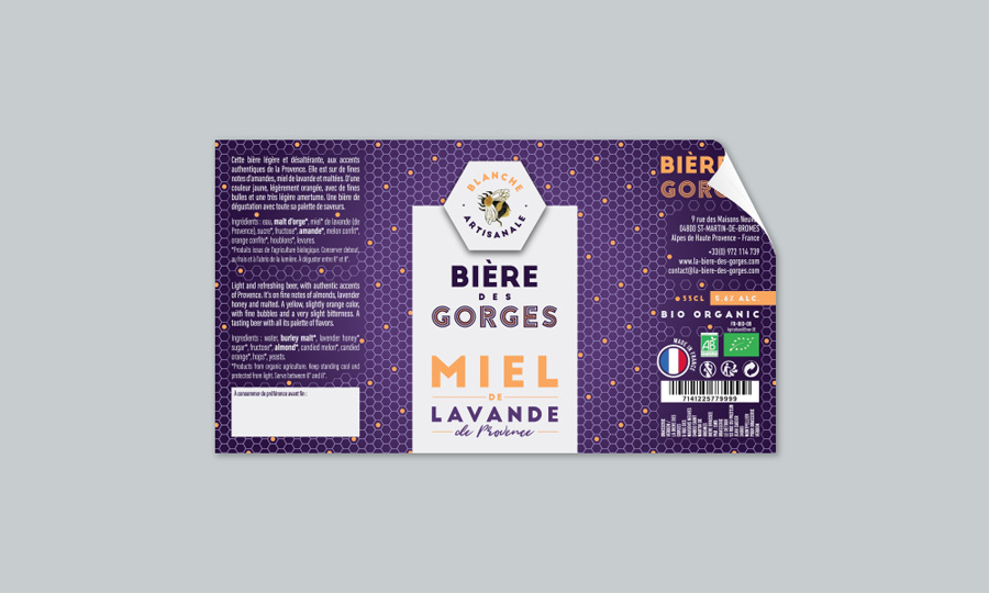 Célia RATTO, Graphiste freelance à Annecy : Bière des Gorges - création de supports print