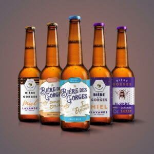 Célia RATTO, Graphiste freelance à Annecy : Bière des Gorges - création de supports print