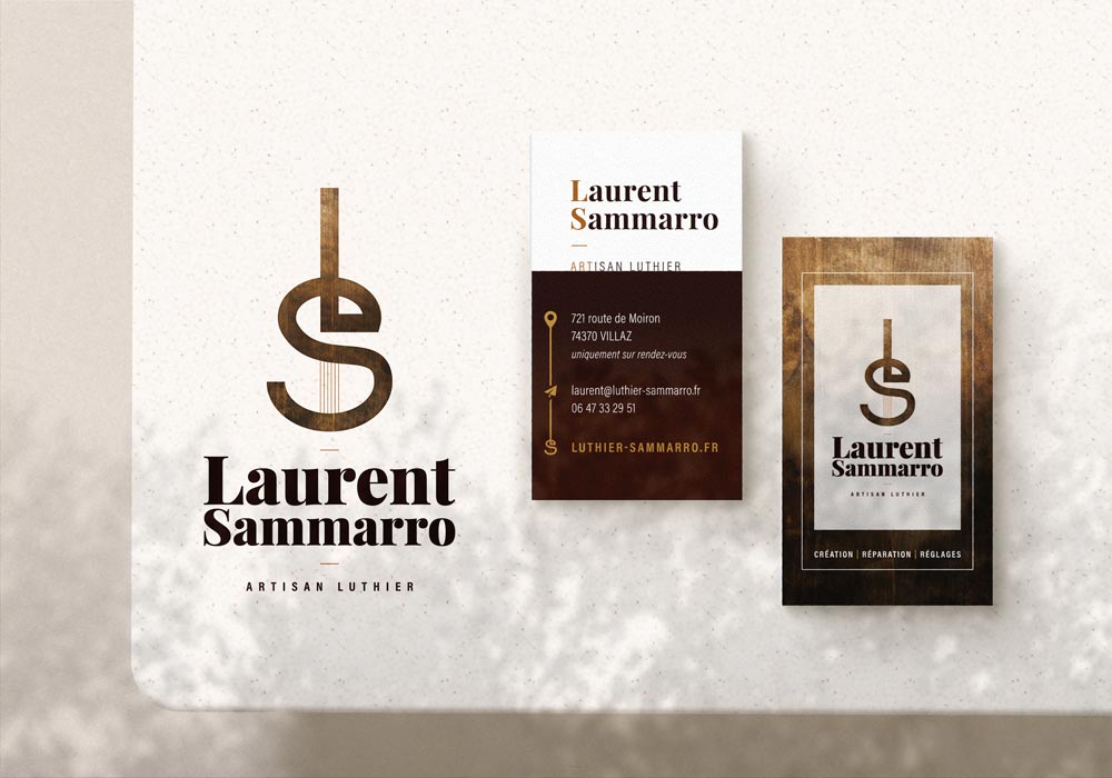 Célia - Graphiste à Annecy : création du logo de Laurent SAMMARRO, gravable sur bois