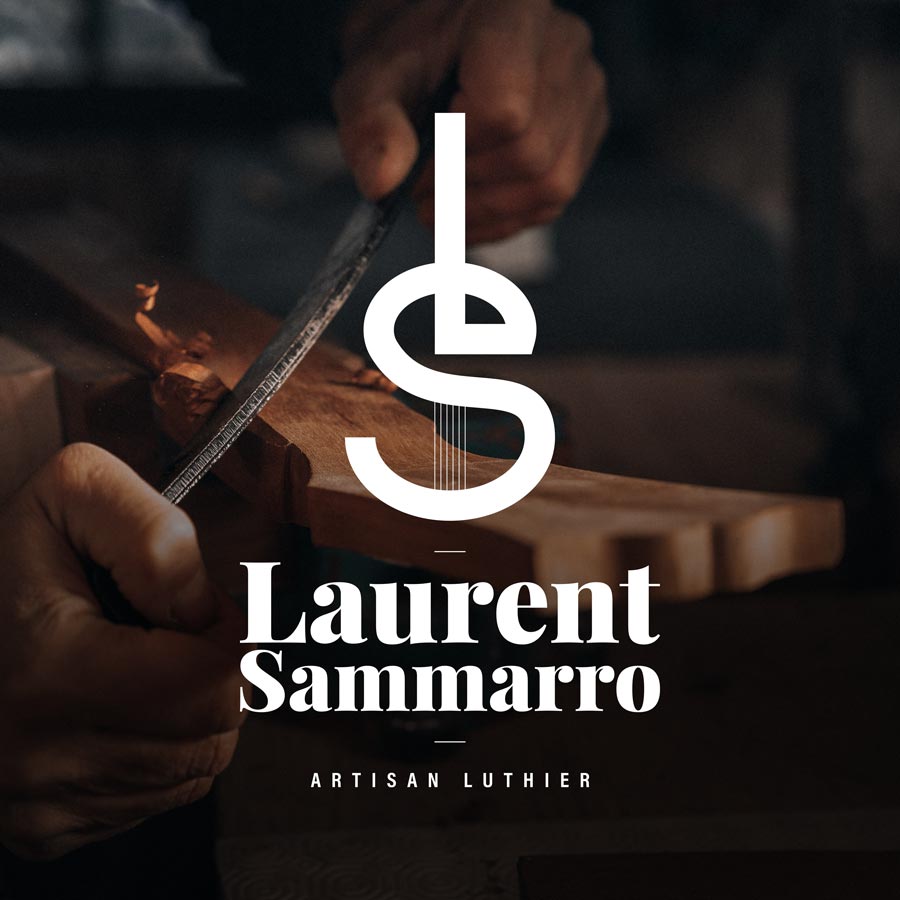 Célia - Graphiste à Annecy : création de l'identité visuelle et du site Internet de Laurent SAMMARRO - Artisan Luthier