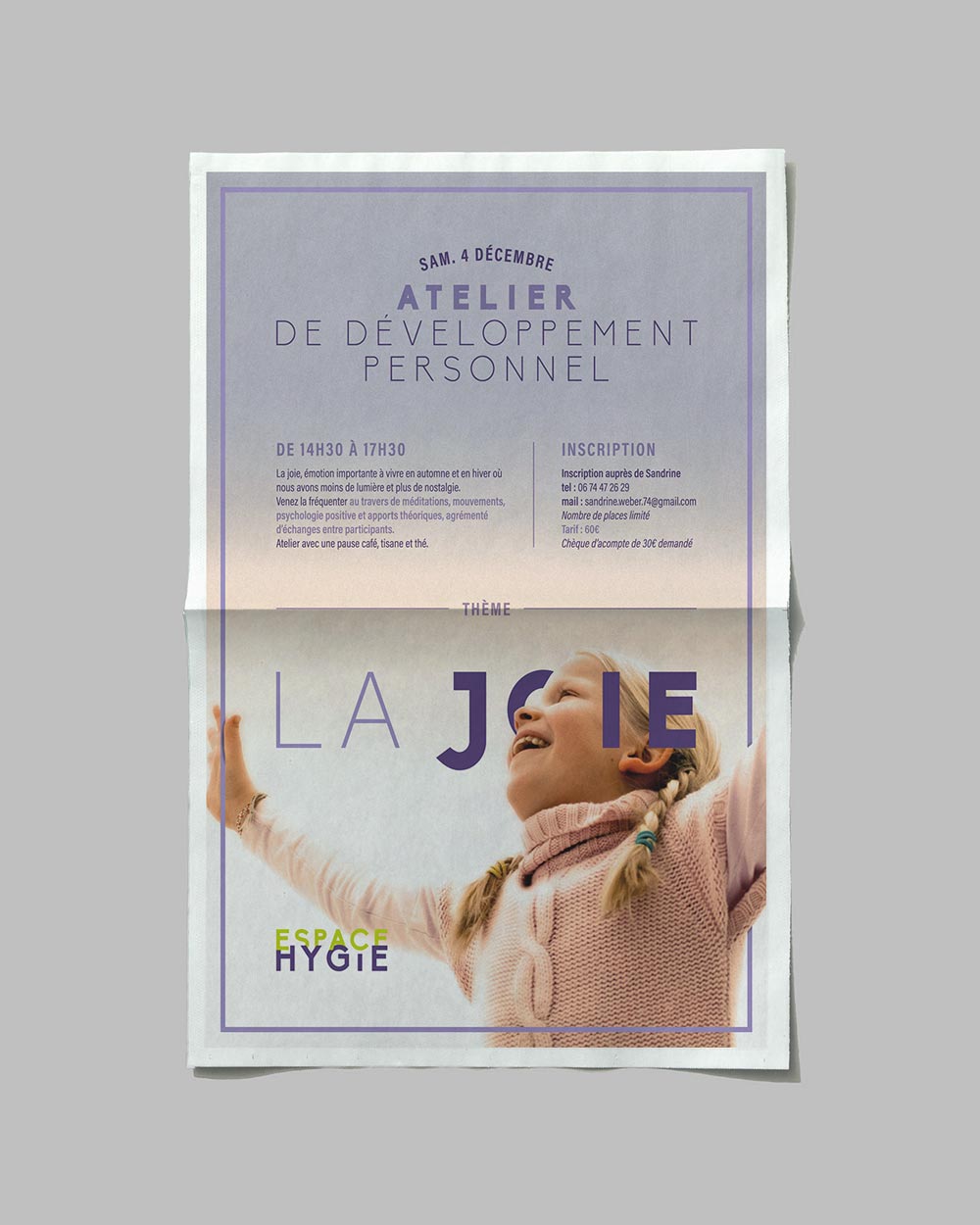 Célia - Graphiste à Annecy : mise en page d'affiches pour l'Espace Hygie