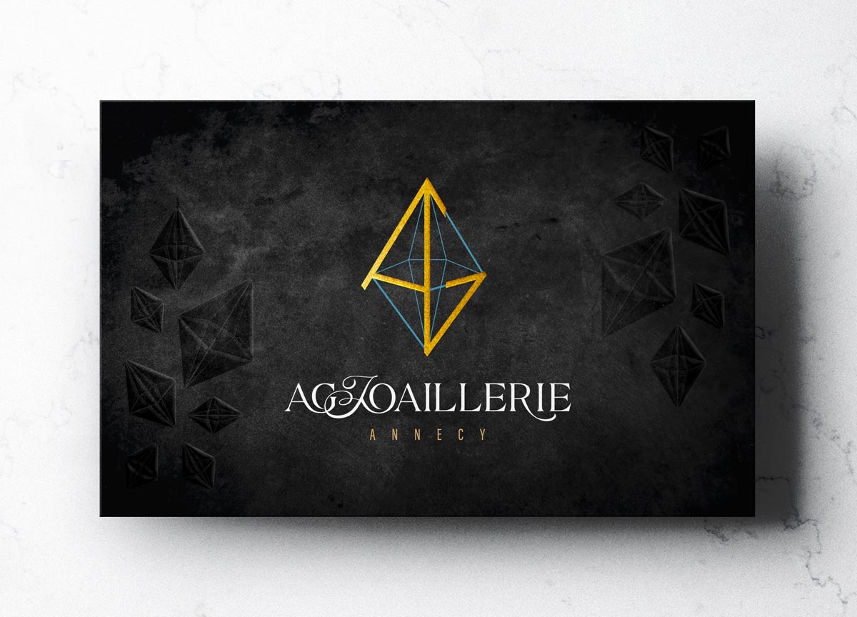 Célia - Graphiste à Annecy : création des cartes de visite d'A.G Joaillerie à Annecy