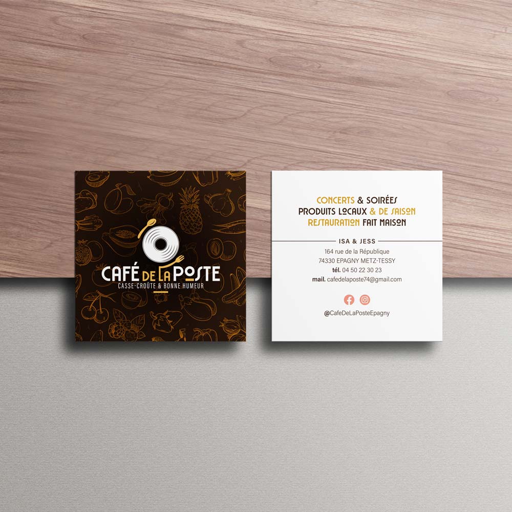 Café de la Poste Epagny - Cartes de visite