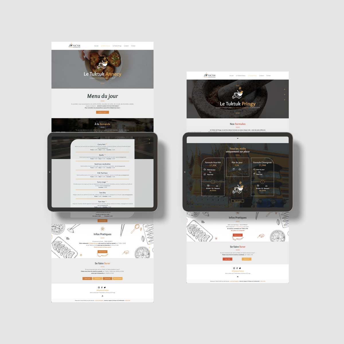 Création du site Internet du resto Thaï Le Tuktuk